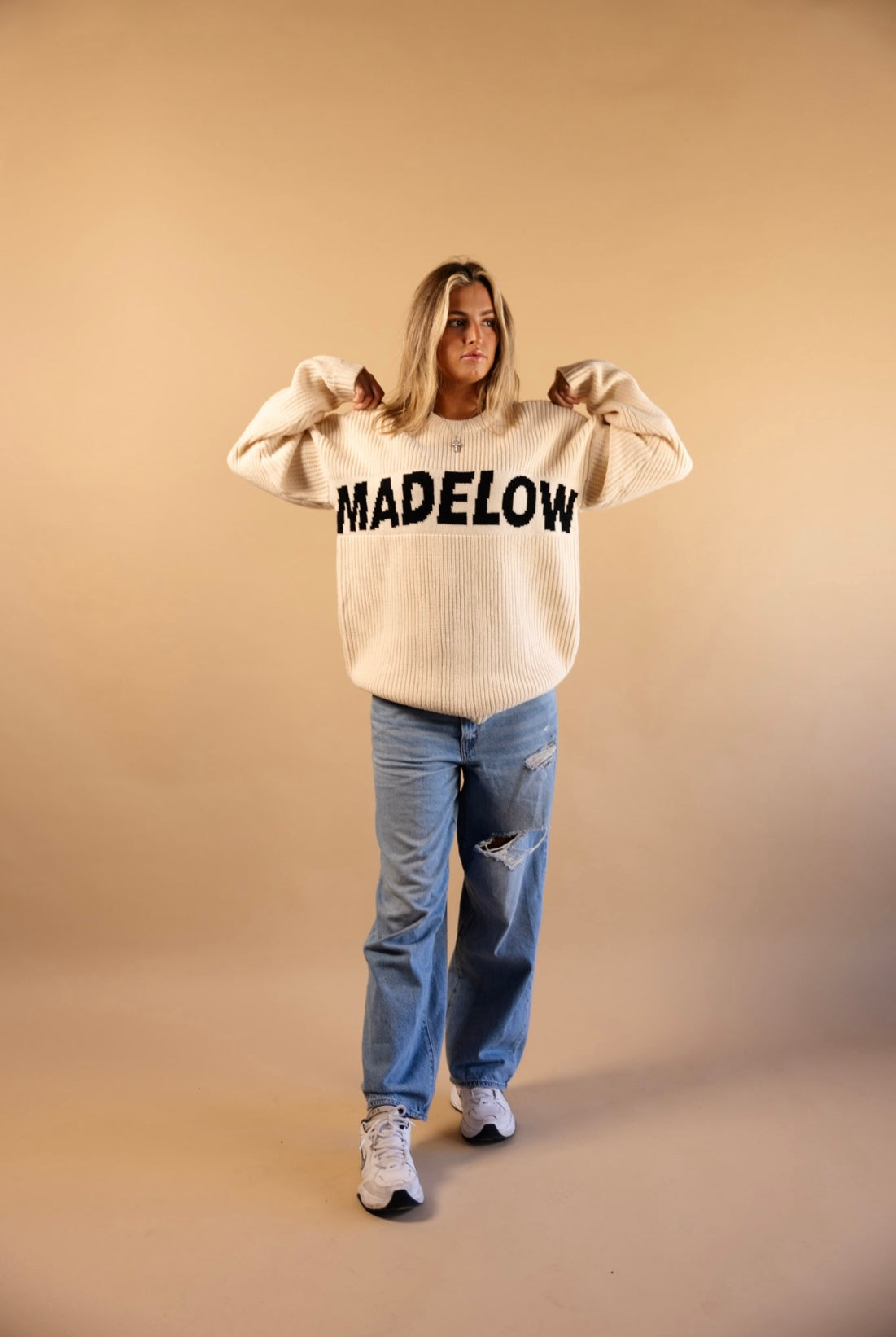 MADELOW SPELL OUT SWEATER