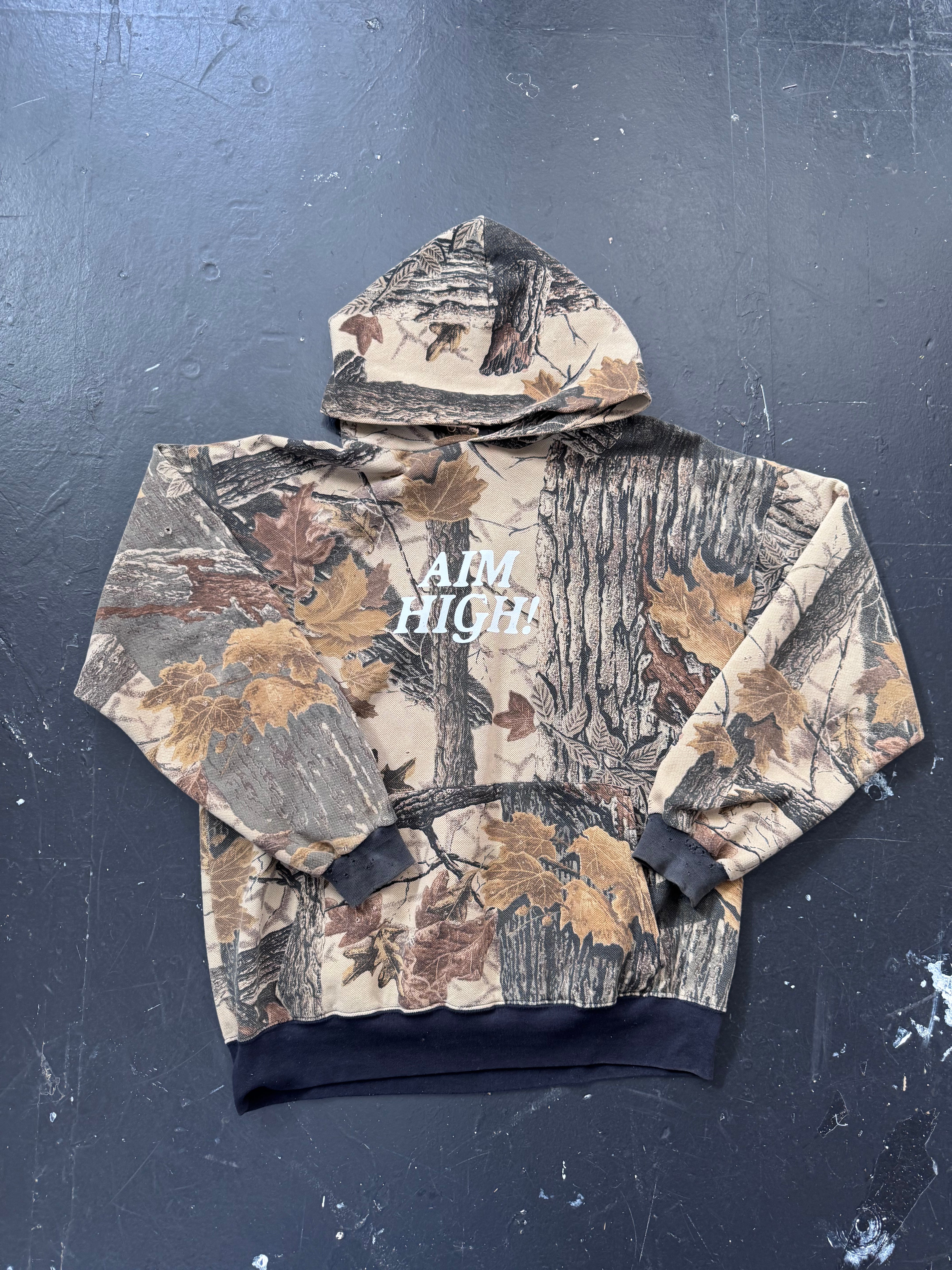 Madelow Vintage Camo Hoodie “Aim High” L/XL